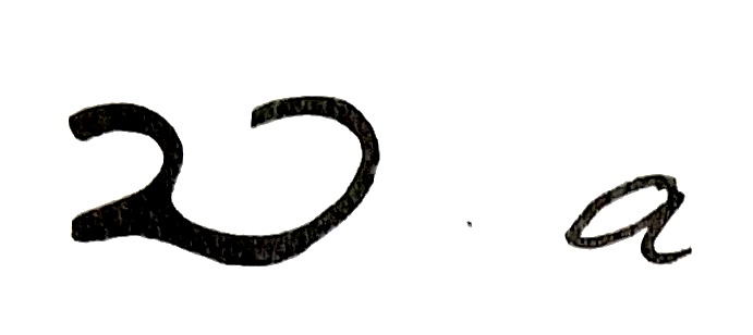 Kiafrakan glyph for letter A