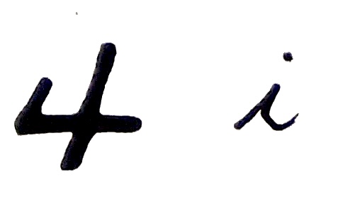 Kiafrakan glyph for letter I