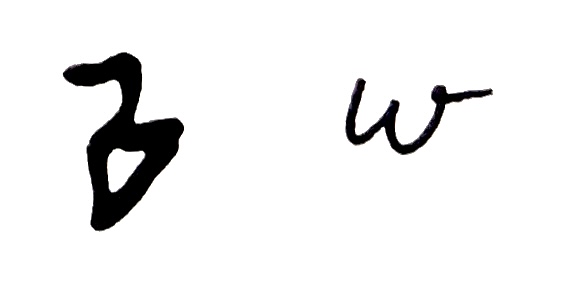 Kiafrakan glyph for letter W