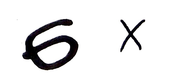 Kiafrakan glyph for letter X