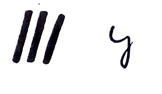 Kiafrakan glyph for letter Y
